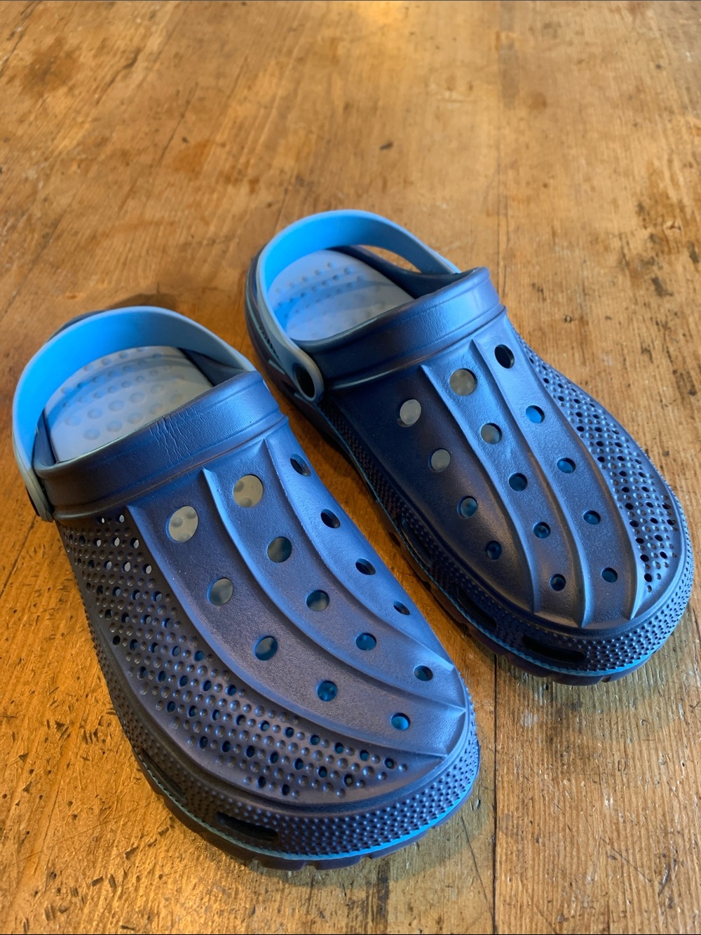 Navy Blue Slip-On Clog Sandals